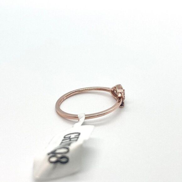 SIZE 8 925 Rose Gold Plated XO Ring - Picture 7 of 11